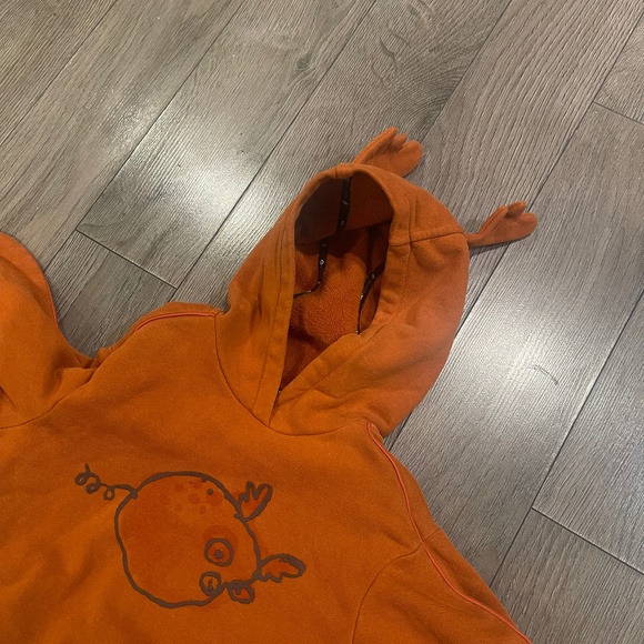 Private label kids orange hoodie 5/6Y=120cm - Picture 9 of 11